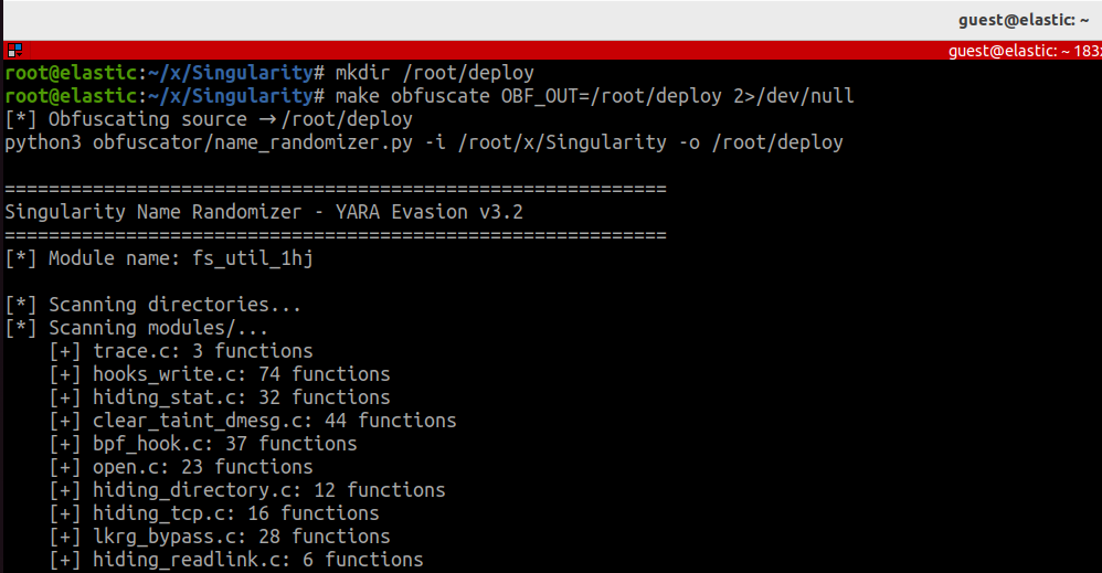 make obfuscate running: module name fs_util_1hj, scanning modules/ with function counts per file