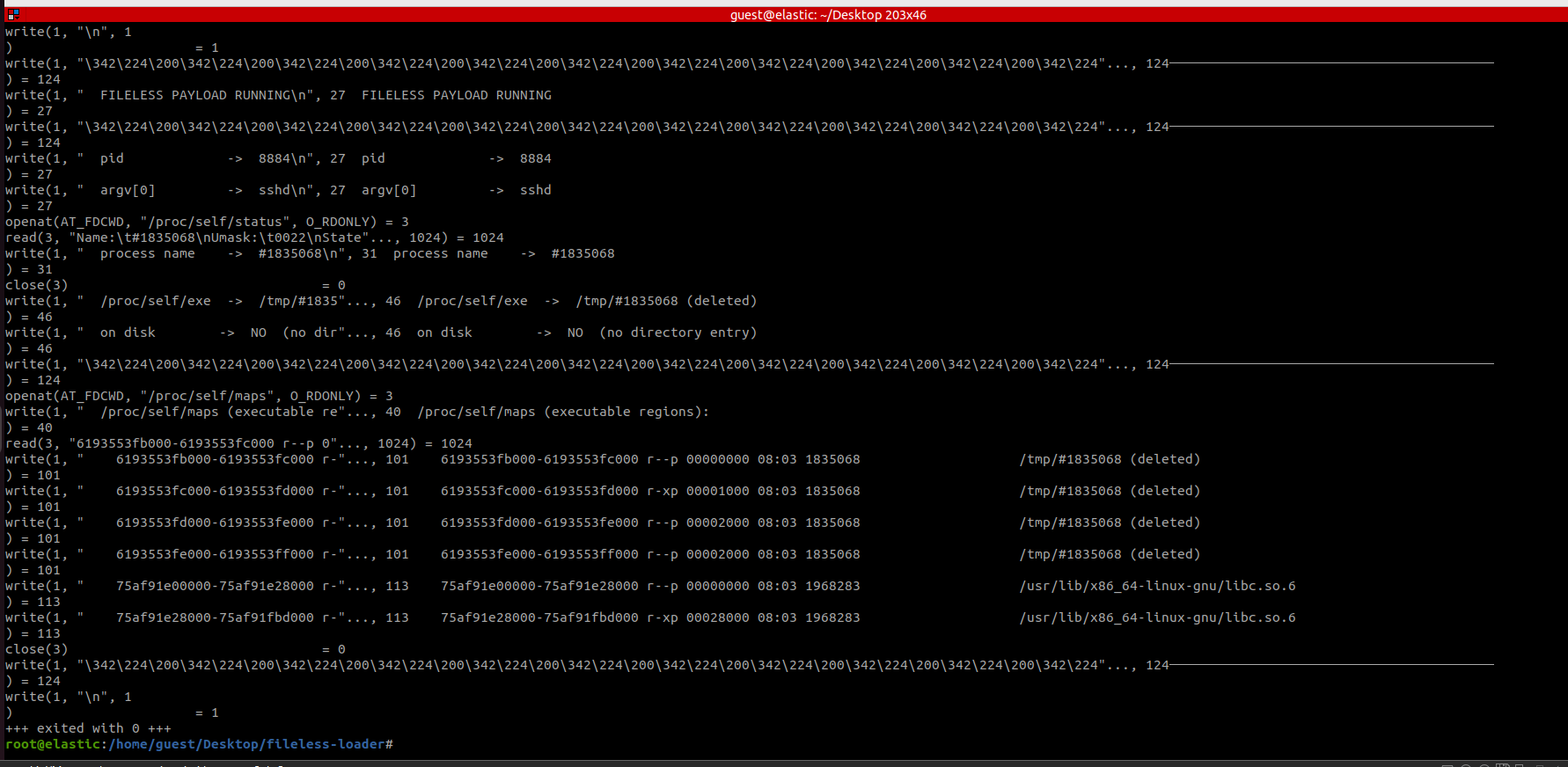 strace output part 2